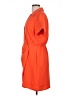 Nine West 100% Polyester Solid Orange Casual Dress Size L - photo 5