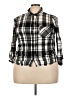 Faded Glory Plaid Black Long Sleeve Button-Down Shirt Size 22 - 24 - photo 1