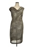 Connected Apparel Metallic Gray Cocktail Dress Size 16 - photo 1