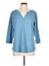 L.L.Bean Blue 3/4 Sleeve Blouse Size L - photo 1