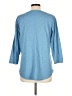 L.L.Bean Blue 3/4 Sleeve Blouse Size L - photo 2