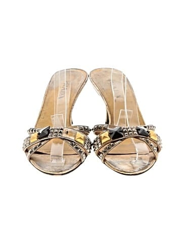 Prada Leather Crystal Accents Sandals (view 2)