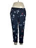Jessica Simpson 100% Viscose Floral Blue Casual Pants Size XL - photo 1