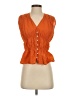 FRAME 100% Cotton Orange Sleeveless Blouse Size S - photo 1