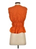 FRAME 100% Cotton Orange Sleeveless Blouse Size S - photo 2