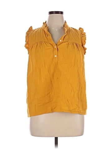 J.Crew Factory Store Sleeveless Button-Down Shirt (view 1)