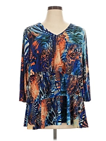 Susan Graver 3/4 Sleeve Blouse (view 1)