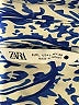 Zara 100% Viscose Paisley Blue Long Sleeve Blouse Size L - photo 7