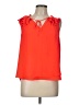 Q&A 100% Polyester Orange Sleeveless Blouse Size L - photo 1