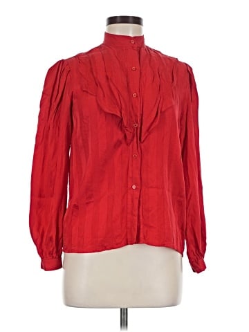 Argenti 3/4 Sleeve Silk Top (view 1)