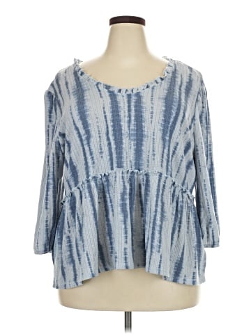 Como Blu 3/4 Sleeve Top (view 1)