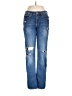 Express Hearts Blue Jeans Size 4 - photo 1