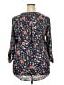 Daniel Rainn 100% Polyester Floral Black 3/4 Sleeve Blouse Size XXL - photo 2