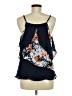 Parker 100% Polyester Blue Sleeveless Blouse Size M - photo 2