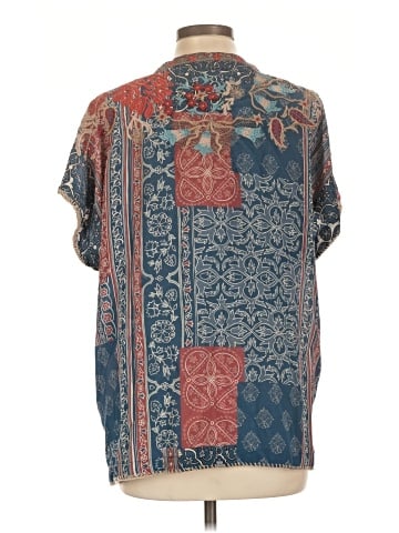 Johnny Was Short Sleeve Silk Top (view 2)