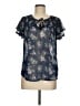 Knox Rose 100% Polyester Blue Short Sleeve Blouse Size M - photo 1