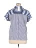 Notations Stripes Blue Short Sleeve Blouse Size XL - photo 2
