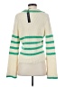 Central Park West Stripes Green Pullover Sweater Size S - photo 2