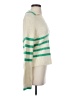 Central Park West Stripes Green Pullover Sweater Size S - photo 4