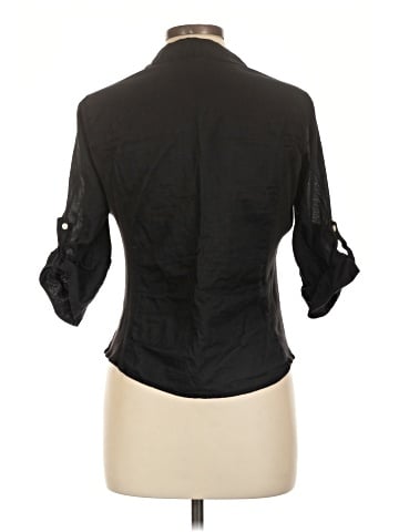 Max Studio 3/4 Sleeve Button-Down Shirt (view 2)