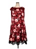 Roz & Ali Floral Red Cocktail Dress Size 20 - photo 1