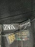 Zara 100% Viscose Solid Black Coat Size M - photo 6