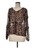 Knox Rose Brown Long Sleeve Blouse Size M - photo 1