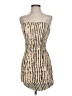Jay Godfrey 100% Polyester Metallic Tan Cocktail Dress Size 2 - photo 1