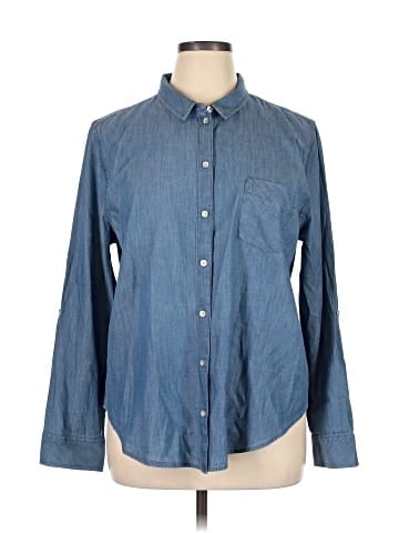 Caslon Long Sleeve Button-Down Shirt (view 1)