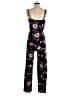 Charlotte Russe Floral Black Jumpsuit Size S - photo 2