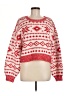 Altar'd State Hearts Red Pullover Sweater Size M - photo 1