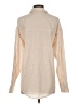 Express Stripes Tan Long Sleeve Button-Down Shirt Size S - photo 2