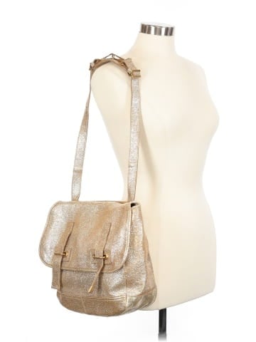 Yves Saint Laurent Crackled Leather Besace Messenger Bag (view 2)