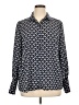 Halogen Print Blue Long Sleeve Blouse Size XL - photo 1