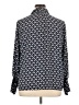 Halogen Print Blue Long Sleeve Blouse Size XL - photo 2