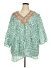 Catherines 100% Cotton Green 3/4 Sleeve Blouse Size 4X - photo 1