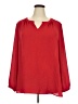 Talbots Outlet 100% Polyester Red Long Sleeve Blouse Size 3X - photo 1