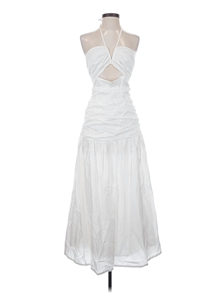 Pre-owned Crescent Cocktail Dress In White