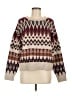 FRYE Chevron-herringbone Burgundy Pullover Sweater Size M - photo 1