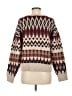 FRYE Chevron-herringbone Burgundy Pullover Sweater Size M - photo 2