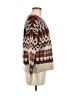 FRYE Chevron-herringbone Burgundy Pullover Sweater Size M - photo 4