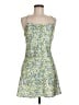 Q2 100% Polyester Floral Yellow Cocktail Dress Size M - photo 1