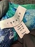 Topshop 100% Polyester Tropical Blue Short Sleeve Blouse Size 10 - photo 7
