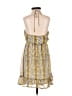 Le Lis 100% Polyester Print Yellow Casual Dress Size M - photo 2