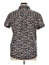 St. John's Bay 100% Cotton Floral Blue Short Sleeve Button-Down Shirt Size XL - photo 2