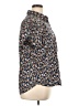 St. John's Bay 100% Cotton Floral Blue Short Sleeve Button-Down Shirt Size XL - photo 4