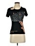 Assorted Brands Floral Black Short Sleeve T-Shirt Size S - photo 1