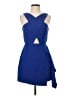 BCBGMAXAZRIA Solid Blue Cocktail Dress Size 4 - photo 1