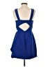 BCBGMAXAZRIA Solid Blue Cocktail Dress Size 4 - photo 2