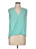 Veronica M. 100% Polyester Teal Sleeveless Blouse Size L - photo 1
